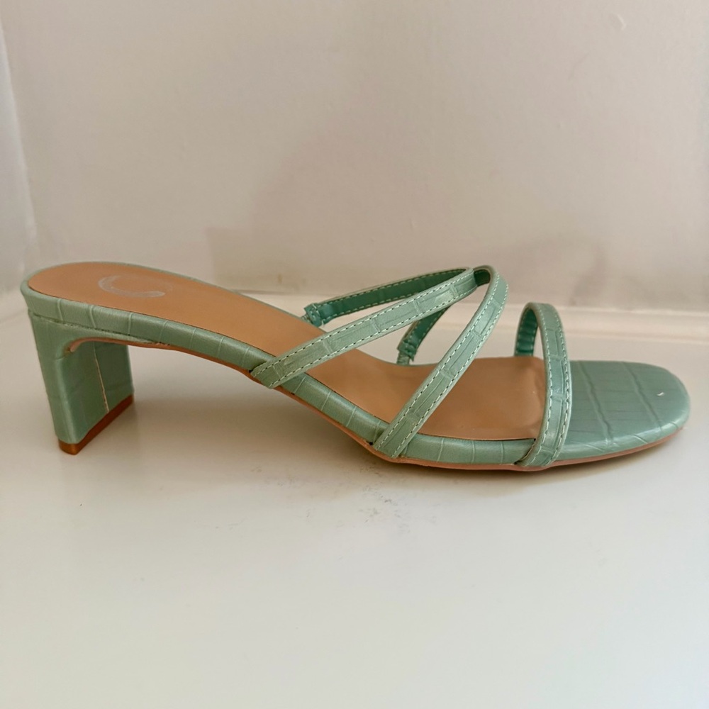 Journee Collection Mint Strappy Heels